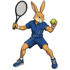 T-shirt de sport blanc 100% polyester - lièvre tennis - Homme & Femme