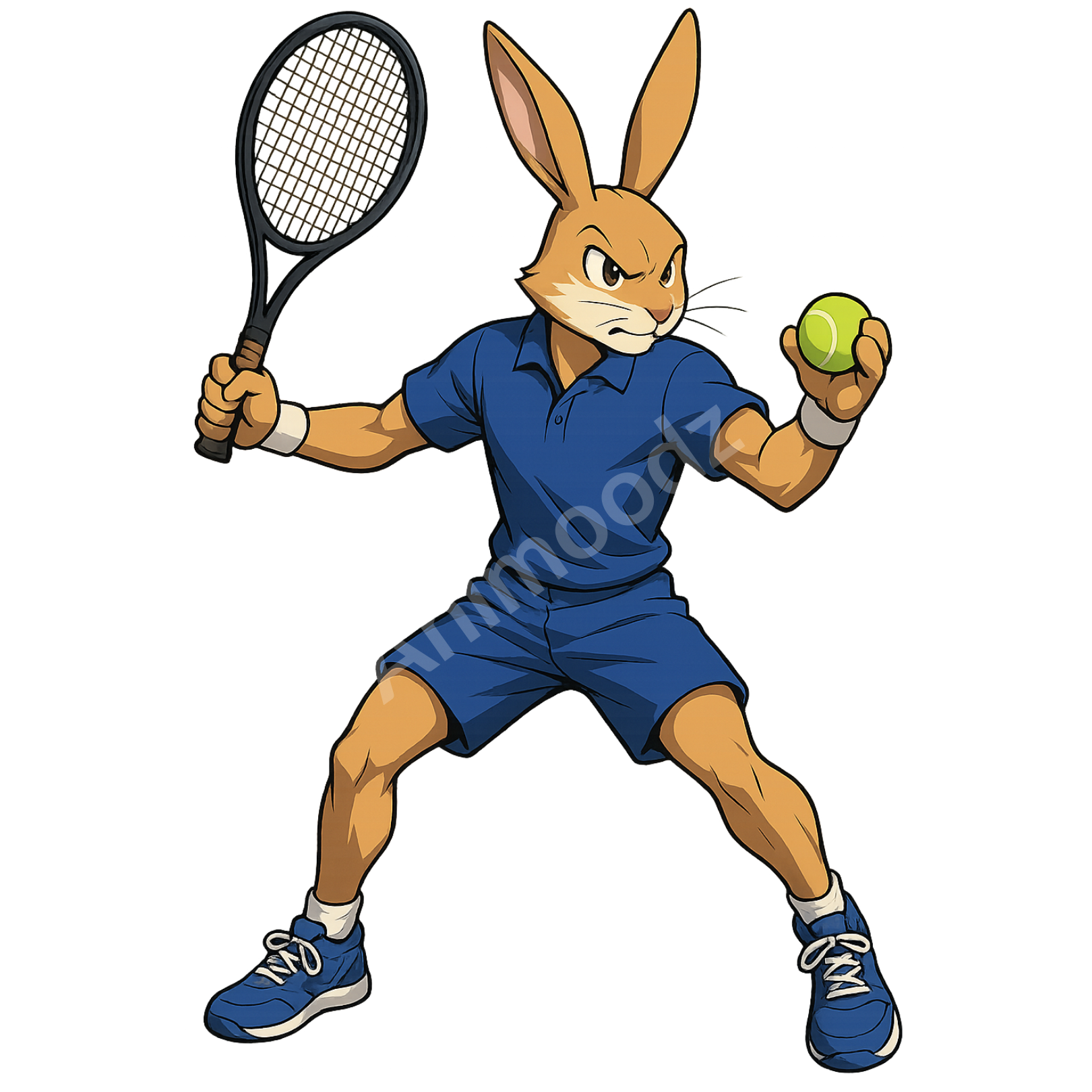 T-shirt de sport blanc 100% polyester - lièvre tennis - Homme & Femme