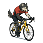 T-shirt de sport blanc 100% polyester - loup cycliste - Homme & Femme