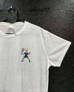 T-shirt de sport blanc 100% polyester - lièvre tennis - Homme & Femme