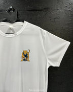 T-shirt de sport blanc 100% polyester - guépard starting-block - Homme & Femme