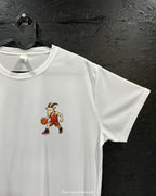 T-shirt de sport blanc 100% polyester - goat basketball - Homme & Femme