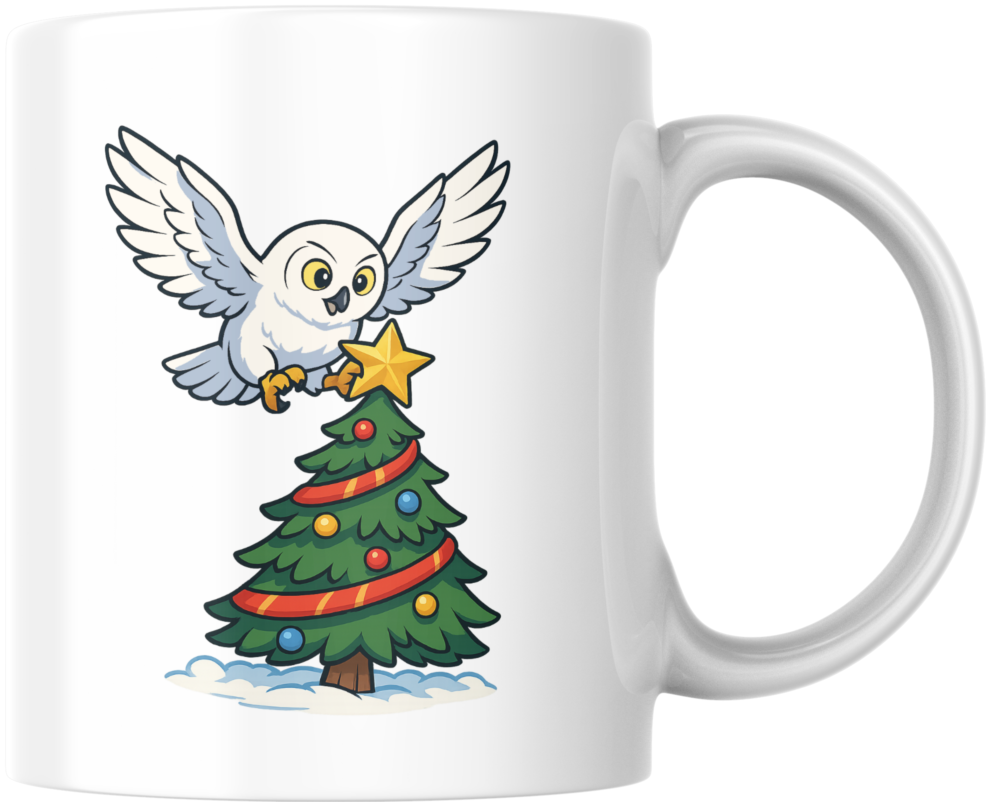 Mug édition Noël et Nouvel An - Chouette des neiges