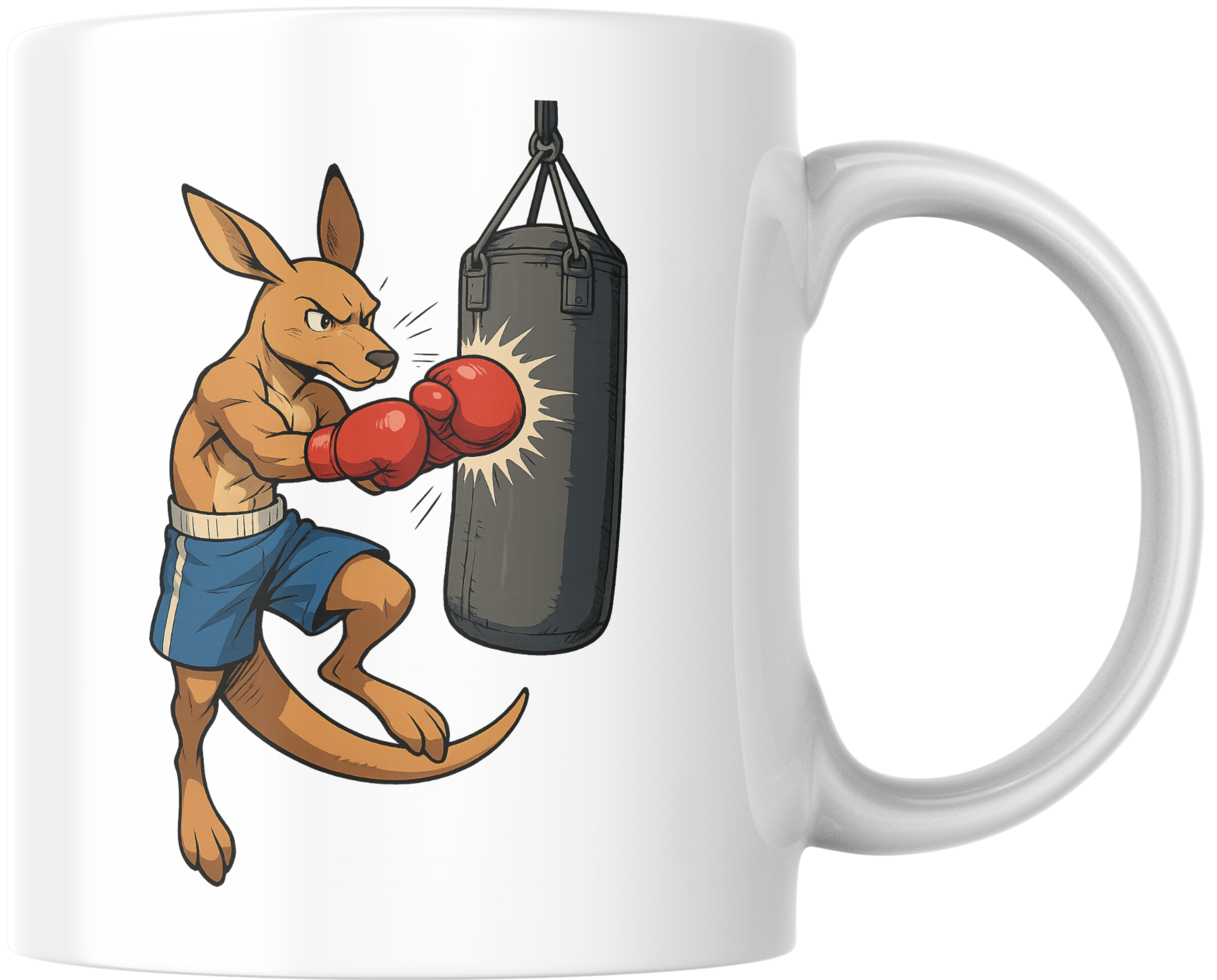 Mug Kangourou – Édition Sport – Prêt à en découdre