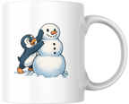 Mug édition Noël et Nouvel An - Pingouin et bonhomme de neige