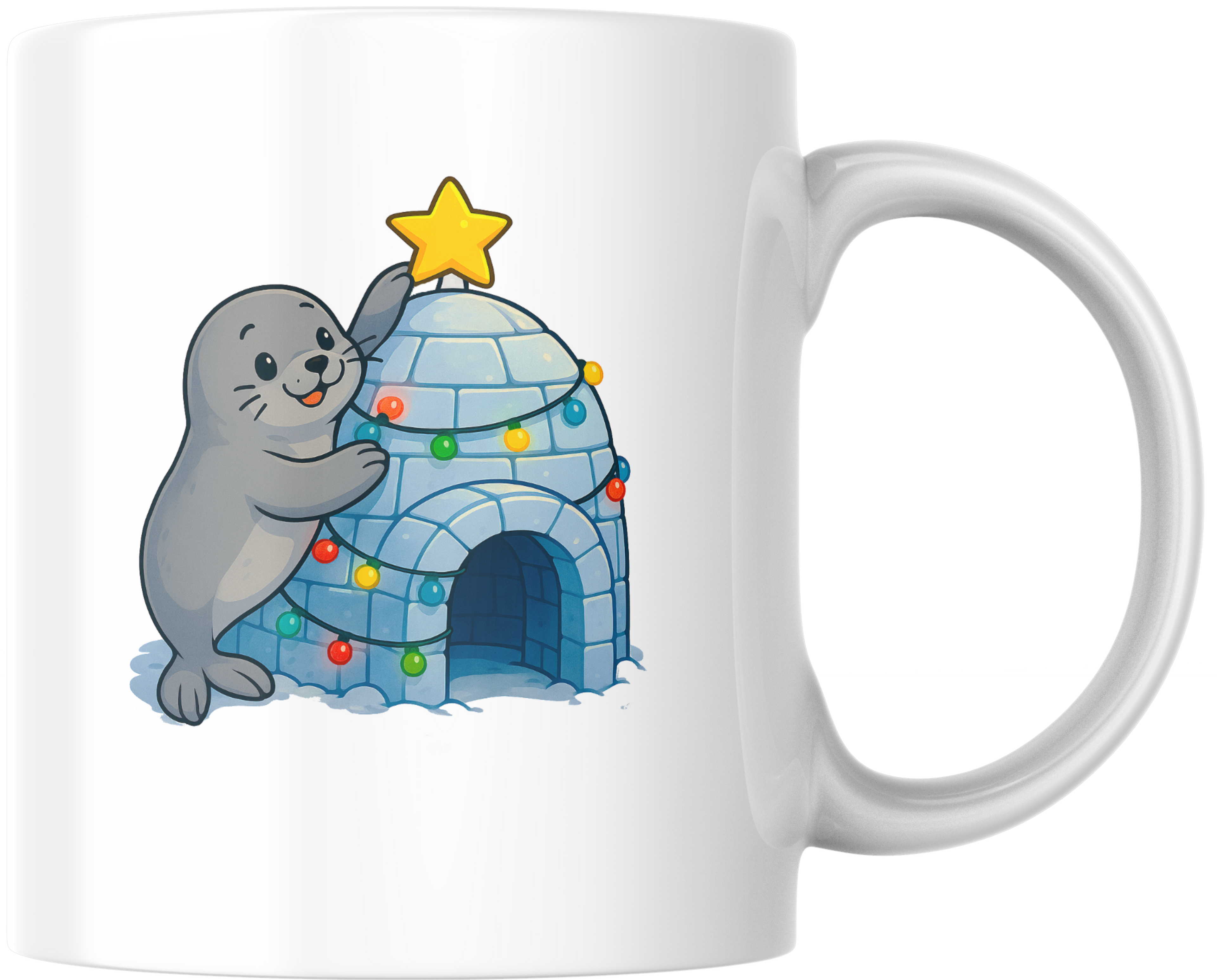 Mug édition Noël et Nouvel An - Phoque et igloo