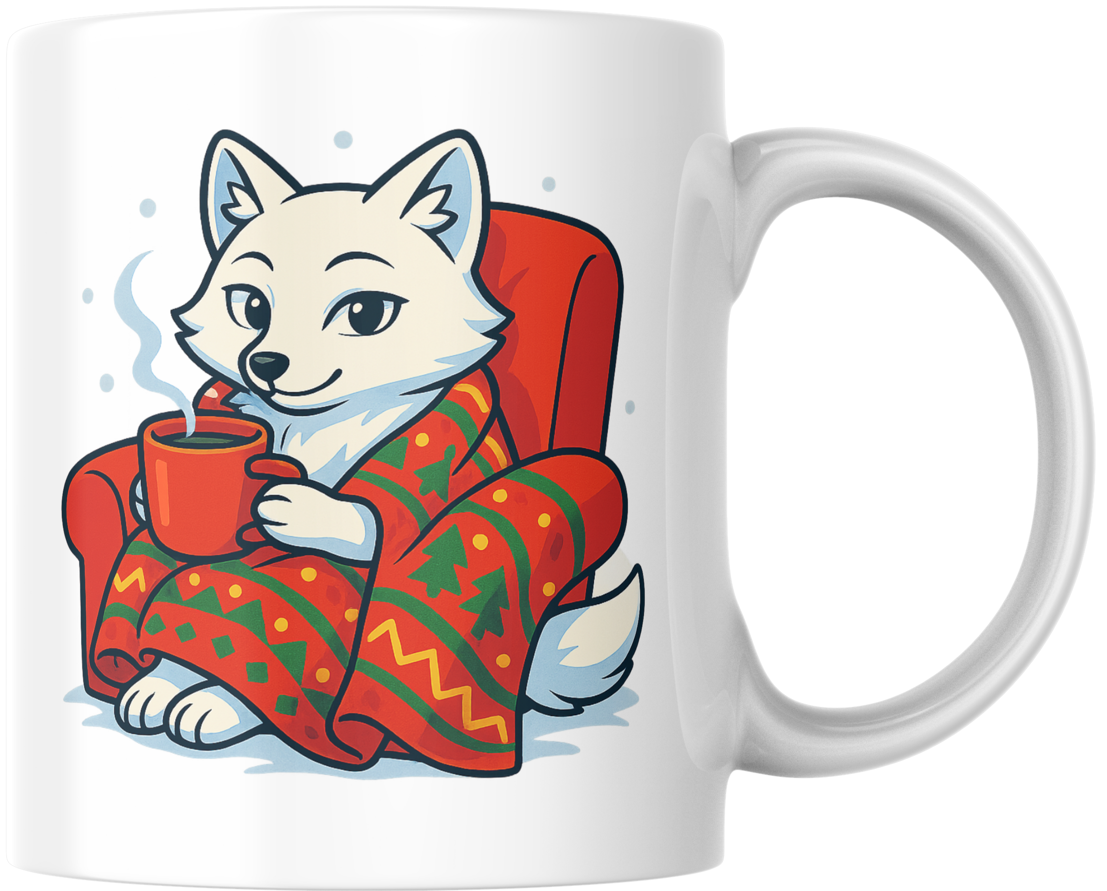 Mug édition Noël et Nouvel An - Renard polaire cocooning