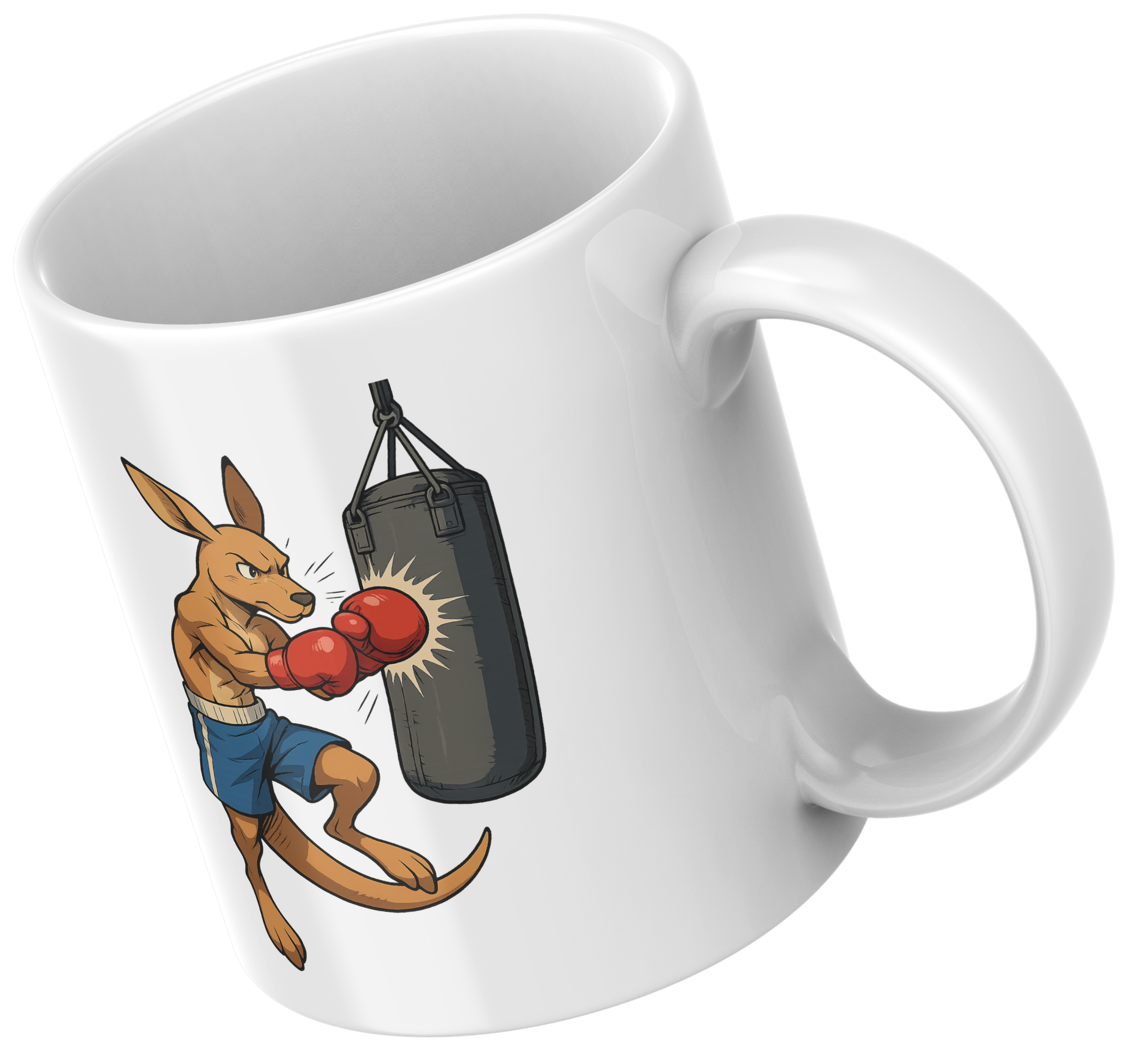 Mug Kangourou – Édition Sport – Prêt à en découdre