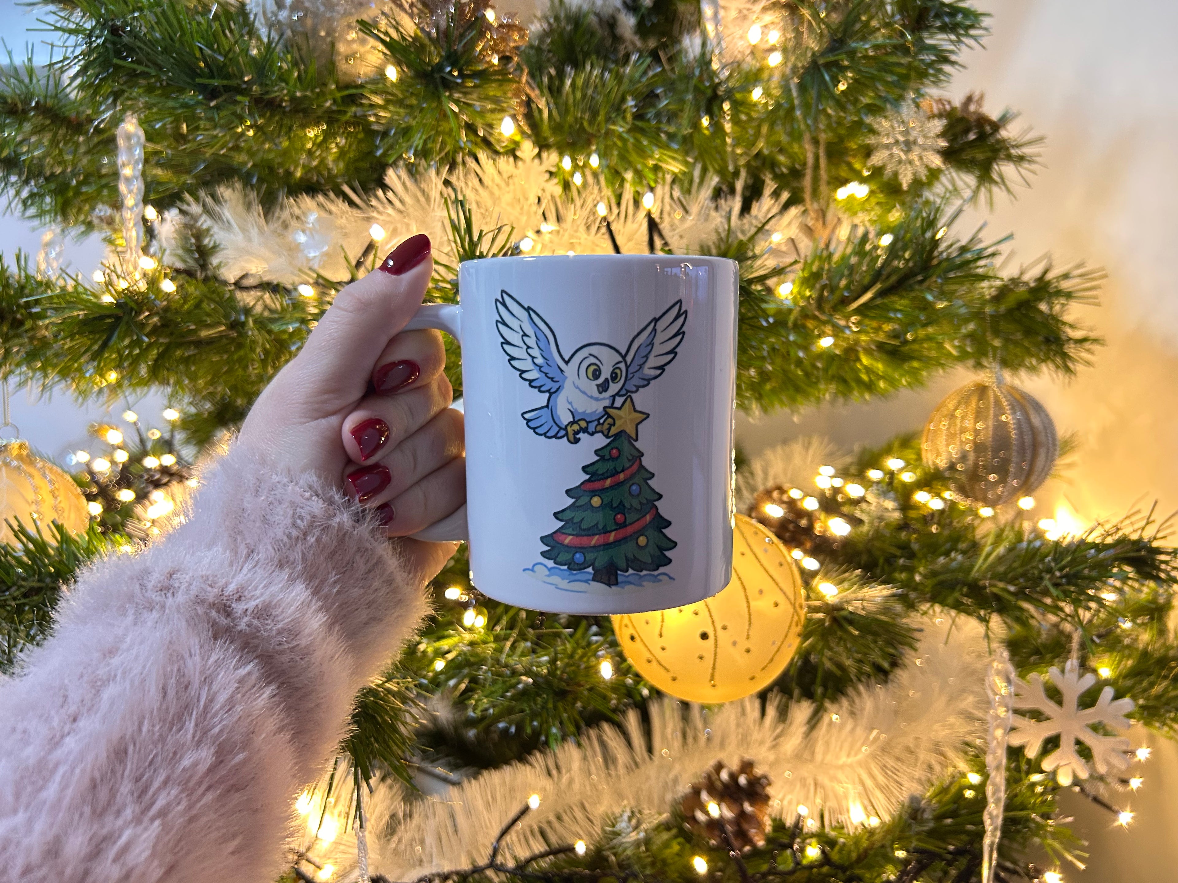 Mug édition Noël et Nouvel An - Chouette des neiges