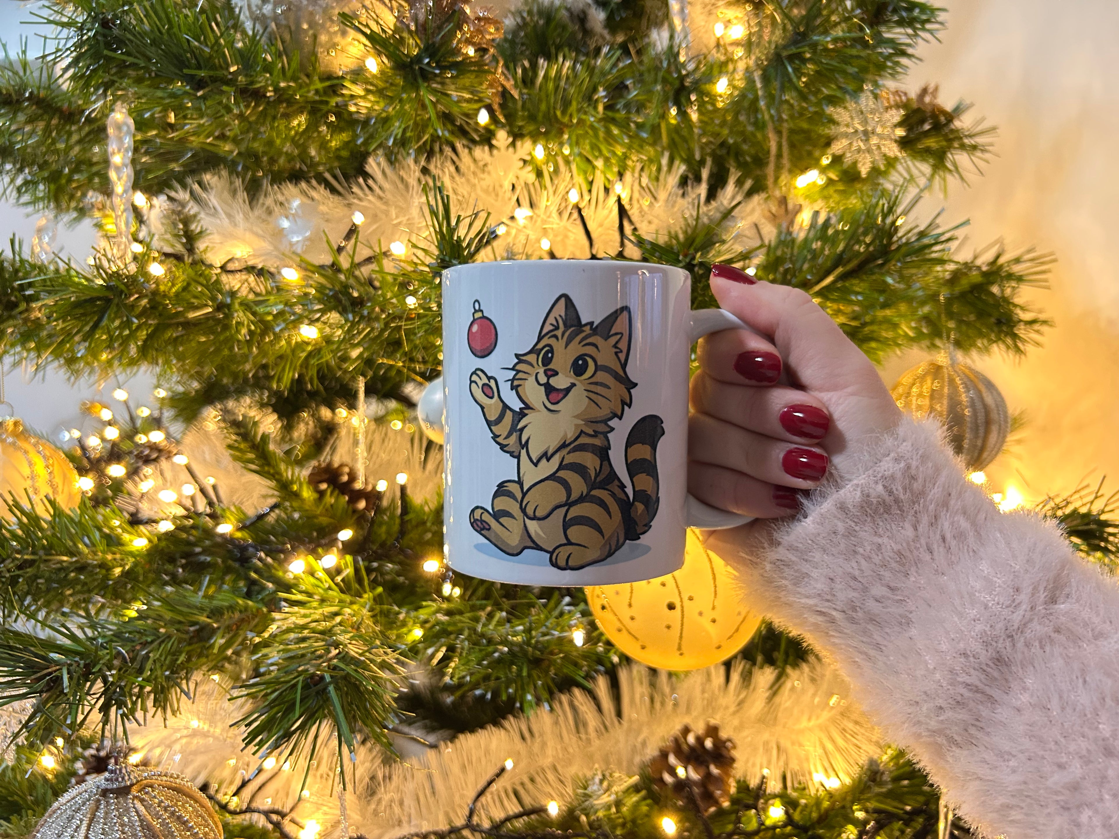 Mug édition Noël et Nouvel An - Chat joueur