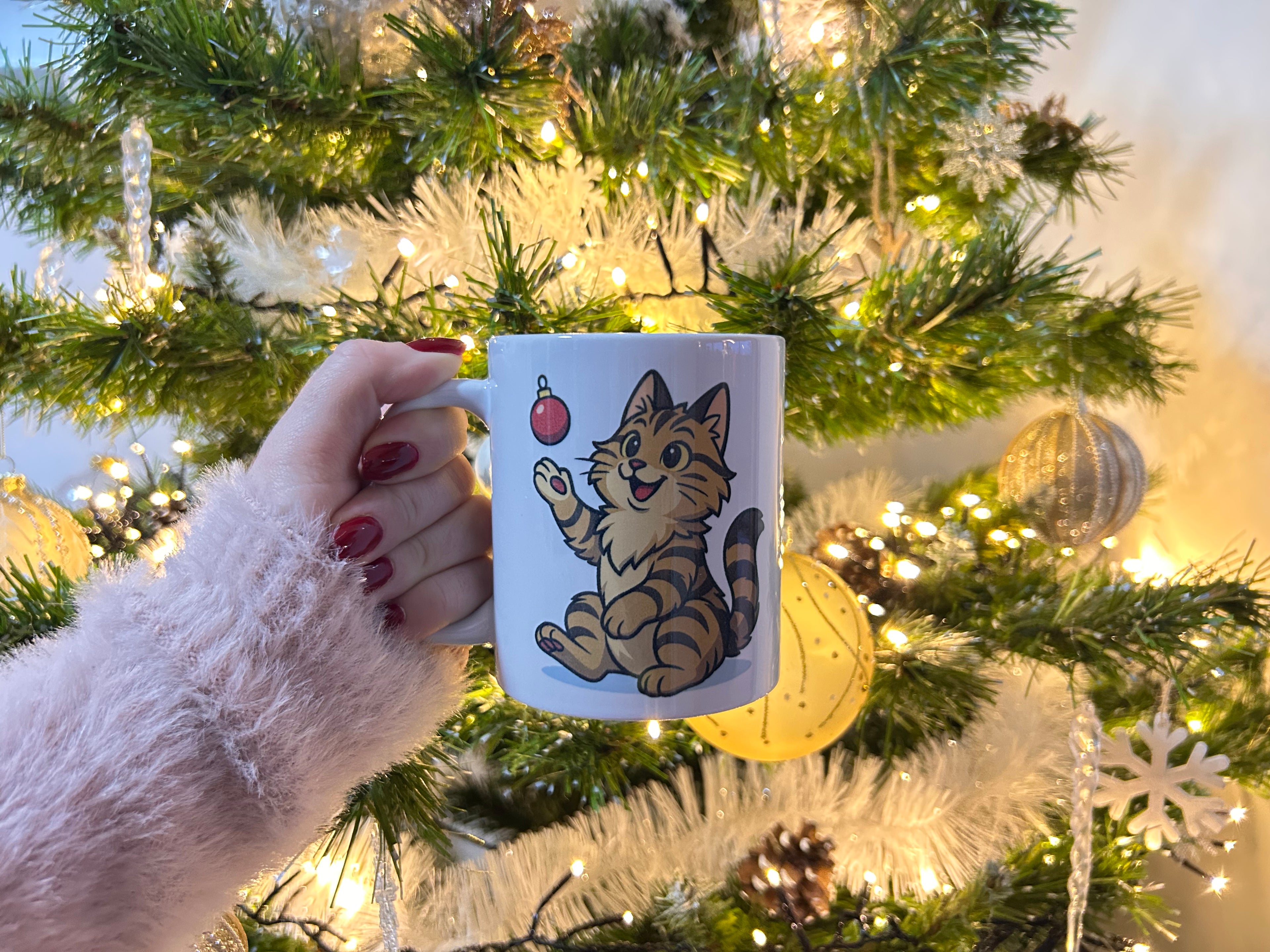 Mug édition Noël et Nouvel An - Chat joueur