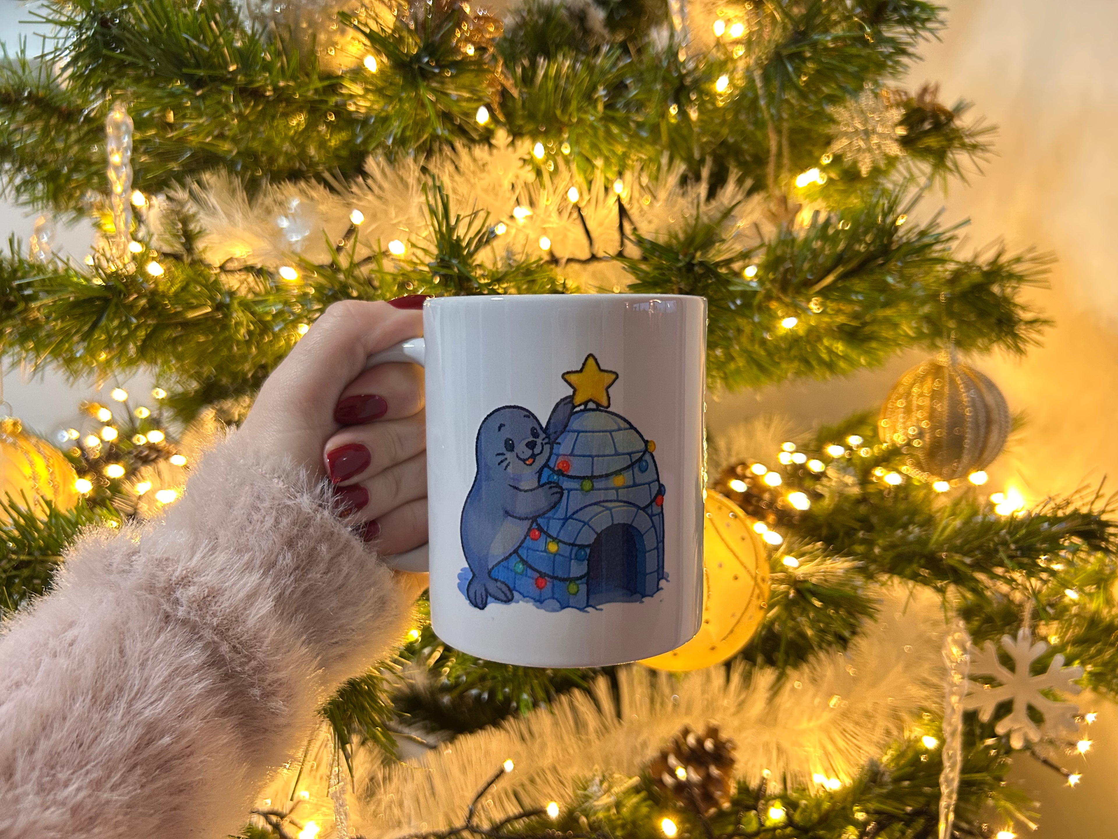 Mug édition Noël et Nouvel An - Phoque et igloo