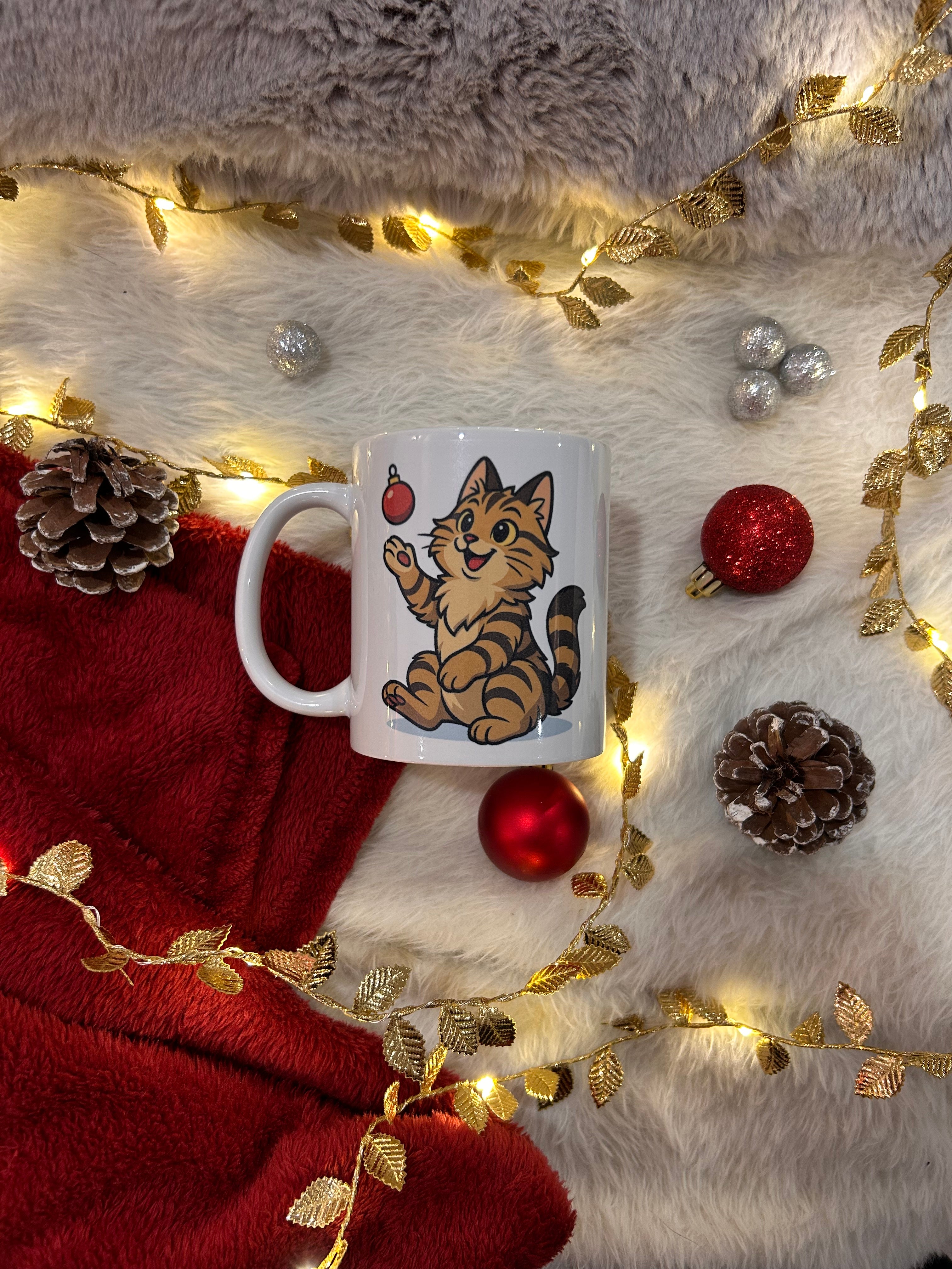 Mug édition Noël et Nouvel An - Chat joueur