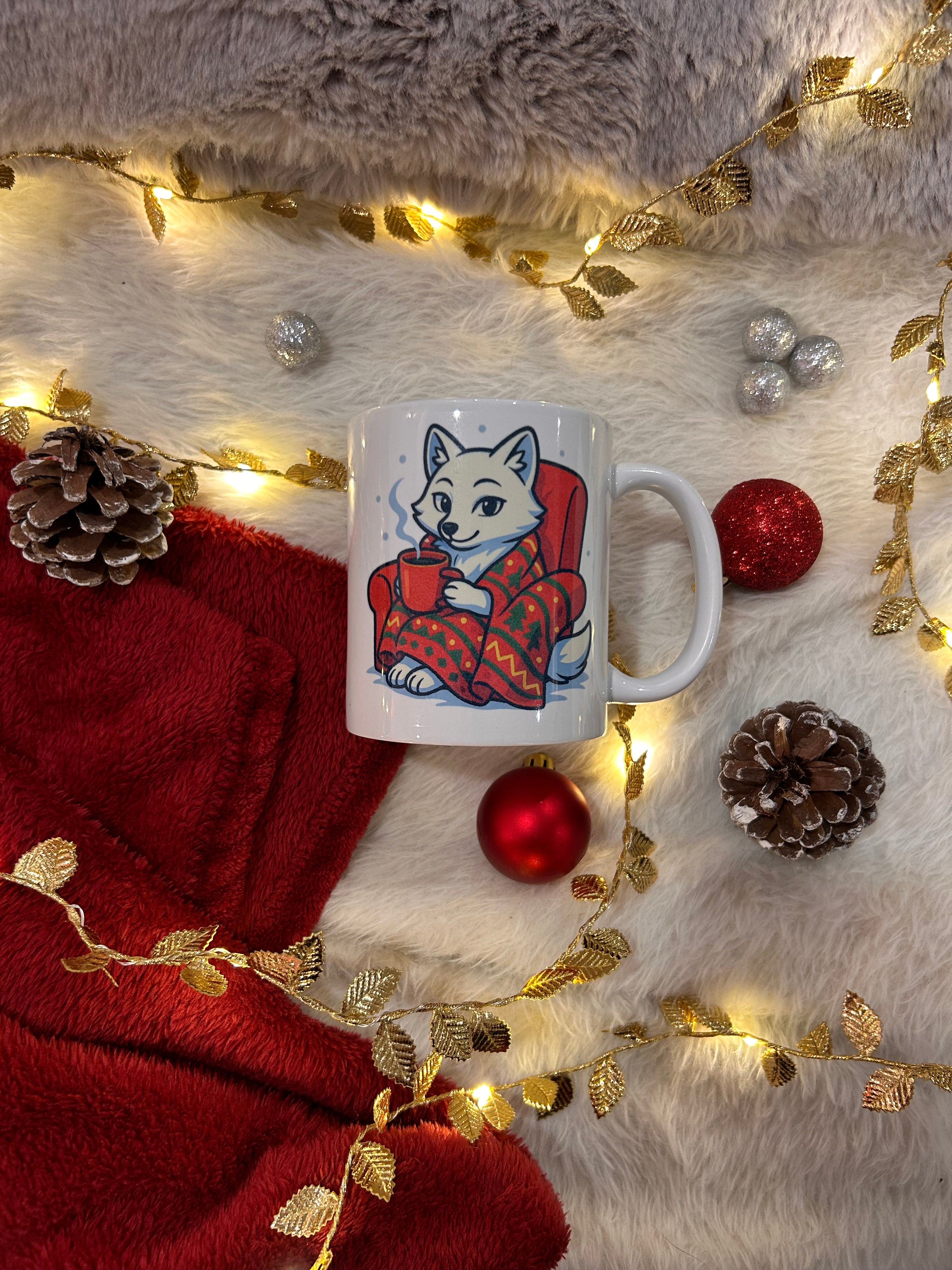 Mug édition Noël et Nouvel An - Renard polaire cocooning