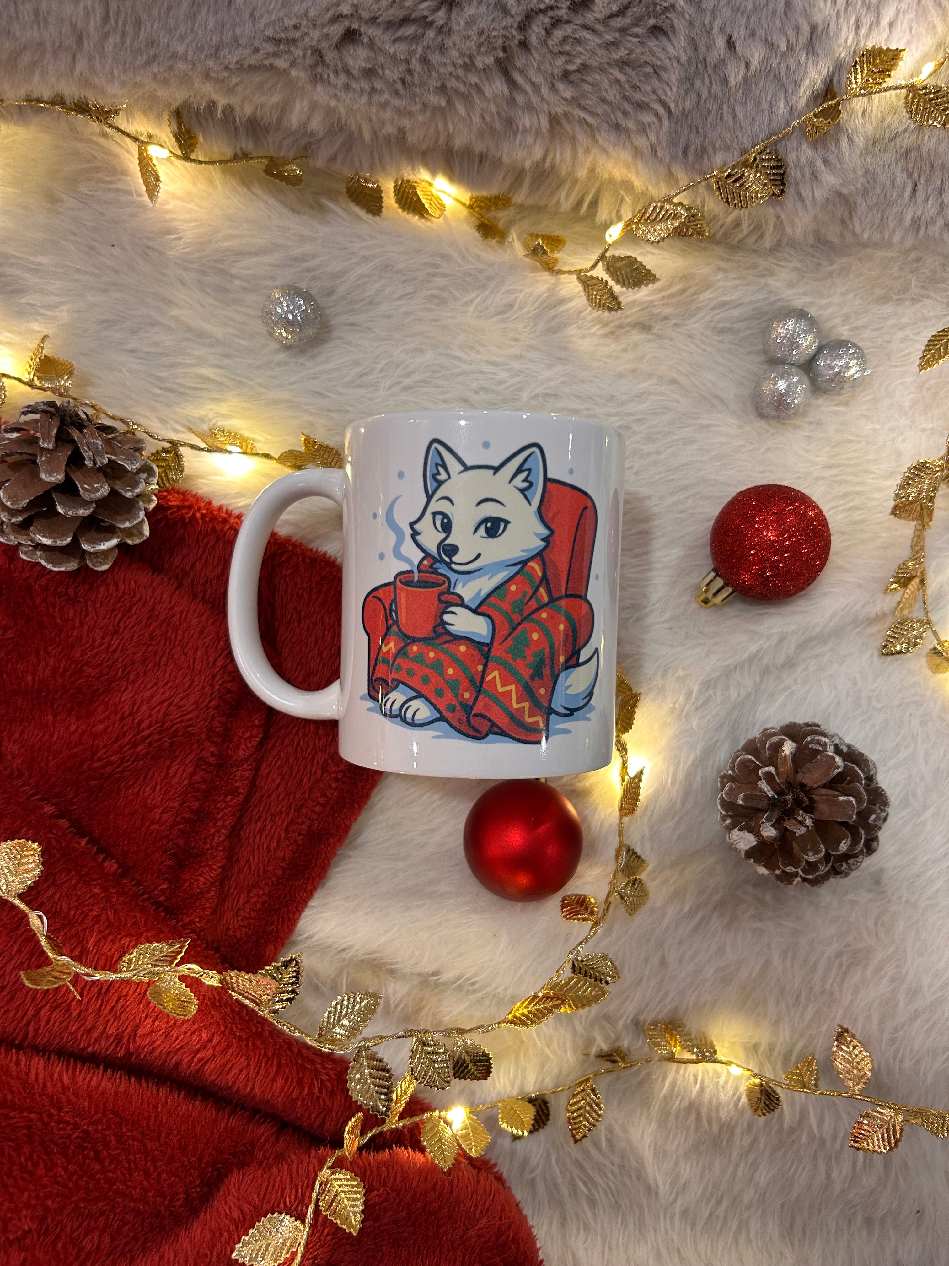 Mug édition Noël et Nouvel An - Renard polaire cocooning