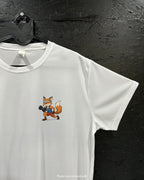 T-shirt de sport blanc 100% polyester - renard fitness - Homme & Femme