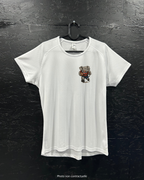 T-shirt de sport blanc 100% polyester - éléphant rugbyman - Homme & Femme