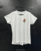 T-shirt de sport blanc 100% polyester - kangourou boxe - Homme & Femme