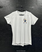 T-shirt de sport blanc 100% polyester - lièvre tennis - Homme & Femme